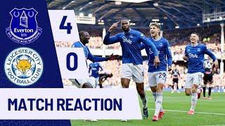 EVERTON 4 - 0 LEICESTER "MOYES HAS WON 3 IN A ROW"