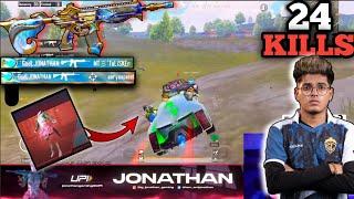 24 KILLS ! JONATHAN FASTEST RUSH GAMEPLAY/FOREST ELF SET #jonathan #bgmi #pubg