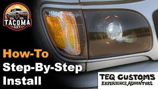 TEQ Customs Retrofit Headlight Install Step-By-Step Directions on a Gen 1 Toyota Tacoma