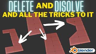 Delete and Dissolve Explained  - What's the difference and what do they do in Blender?