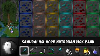 Notro Dan 150k pack (Samurai 16x) MCPE With Java hit particles