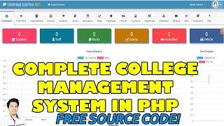 Complete College Management System using PHP MySQL | Free Source Code Download