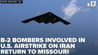 B-2 Bombers seen at Whiteman Air Force Base in Missouri