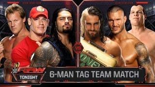 John Cena, Roman Reigns & Jericho Vs Seth Rollins, Randy Orton & Kane - WWE Raw 01/09/2014 (Español)