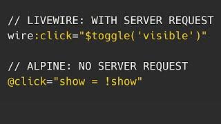 Avoid Livewire Server Requests: Use Alpine.js Where Suitable