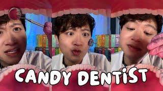 Dentist eats candy from your teeth ASMR 