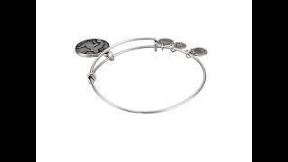 Alex and Ani Rafaelian Silver Tone Aquarius II Expandable Wire Bangle Bracelet |Ext Trending