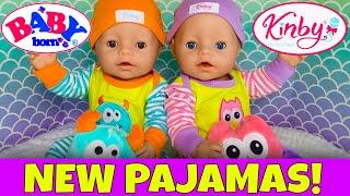 Baby Born Twins Evening Routine! ⭐️Emma & Ethan Get New Super Cute Pajama Sets From Kinby!  