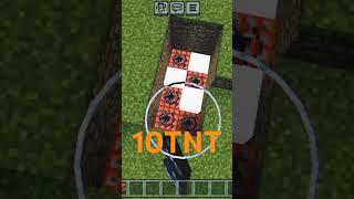 Minecraft TNT 1 VS 10 VS 100 TNT #minecraft #minecraftshorts #shorts