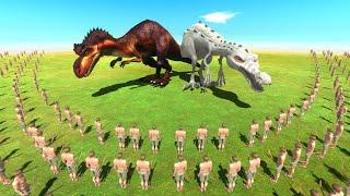 Dinosaurs Evolution FIGHT Human - T REX and Spinosaurus VS Archer