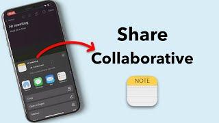 How to Share a Note on iPhone to Collaborate?