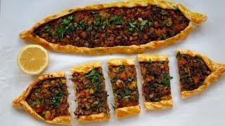 ОТКРЫТЫЙ ПИРОГ С ФАРШЕМ  | ТУРЕЦКАЯ КУХНЯ -  пирог ПИДЭ (тур .Pide )