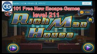 101 Free New Escape Games level 212 - Rich Man House - Complete Game