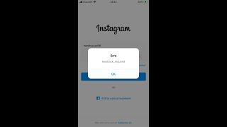 Erro de login no Instagram em iPhone Feedback required