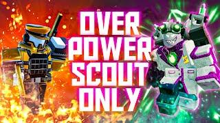 Solo Triumph Intermediate Mode with OP Golden Scout | Tower Defense Simulator | tds roblox