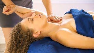 Best Relaxation Upper Body Massage Therapy. Swedish Massage Techniques w/ Christen Renee