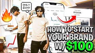 HOW TO START A CLOTHING BRAND WITH $100 *CHEAP*