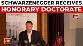 Arnold Schwarzenegger Receives Honorary Doctorate In Berlin For Commitment To Climate Action