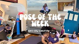 Mother Daughter Kids Yoga| Pose of the Week | Cat  Cow  varation
