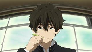 Oreki try's the lunch made by her sister ~ Hyouka