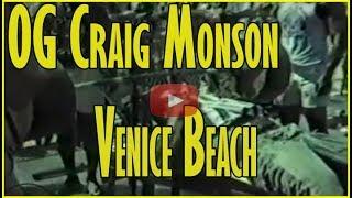 Craig Monson working out at Venice Beach, "the pit," in 1985 with Danny Trejo hitting 500 pounds