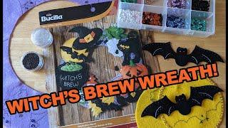 FeltTube 5- Let's Make A Bucilla Witch's Brew Felt Wreath Kit!