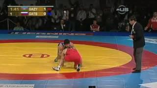 Two Ossetian Wrestlers Xetag Gazyumov vs Hazdimurad Gacalov  World championship Final  2009