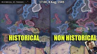 HOI4 Timelapse - HISTORICAL VS NON HISTORICAL (2023) | AI Only