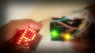 MAX7219 8x8 led matrix and  arduino - write text tutorial