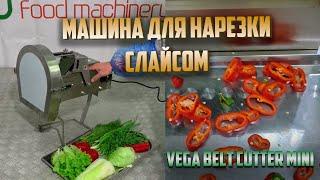 Машина для нарезки слайсом с транспортной лентой Vega Belt Cutter Mini | Овощи и зелень