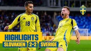 Highlights | Slovakien – Sverige 2-2 | En poäng i Bratislava