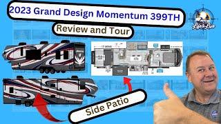 2023 Grand Design Momentum 399TH Review and Tour Best  Golf Cart or two Bike Toy Hauler