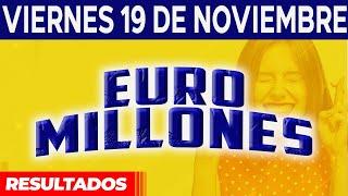 Resultado del sorteo Euromillones del Viernes 19 de Noviembre del 2021. 