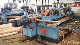 8ft spindleless veneer peeling machine with veneer clipping machine,WA:+86-15963347203