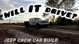 The Jeep Crew Cab Truck Drives For The First Time