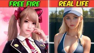 IN GAME VS REAL LIFE Character's In Free Fire  - Free Fire Max || Free Fire Character in real life