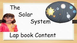 Solar Lap book content| Lap Book Content Idea| Easy Lap Book Content| Content For Solar System|