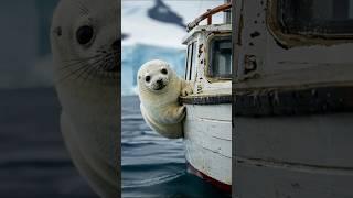 An elderly woman helped a baby nerpa seal find its mum