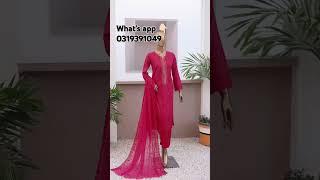 ALISA shirt  DYED DORIA HEAVY EMBROIDERED CHIKANKARI SHIRT MTF 3 PIECE LAWN COLLECTION  ORIGINAL