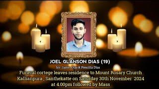 Final Journey of Joel Glanson Dias (19) | 30.11.2024 | Mount Rosary Church, Kallianpur