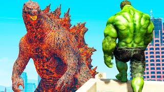 ХАЛК ПРОТИВ ГОДЗИЛЛЫ В ГТА 5 МОДЫ! HULK VS GODZILLA ОБЗОР МОДА В GTA 5 ВИДЕО ИГРЫ MODS ОНЛАЙН