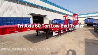 3 Axle Lowbed Semi Trailer | 60Ton Low Bed Trailer for Sale in Mauritius