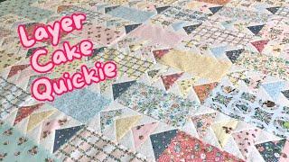 LAYER CAKE QUICKIE - House Party Pattern with Stitch and Flip Flying Geese Tutorial for Beginners