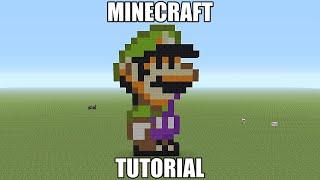 Minecraft Pixel Art Tutorial - Luigi (Super Mario World)