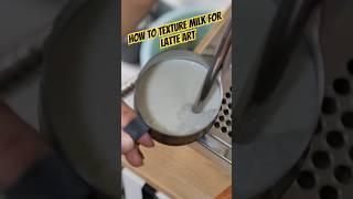 How to texture milk for latte art #coffeeart #coffeelatte #latte #latteart #cappuccino