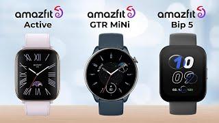 Amazfit Active VS Amazfit GTR Mini VS Amazfit Bip 5 | Full Comparison!