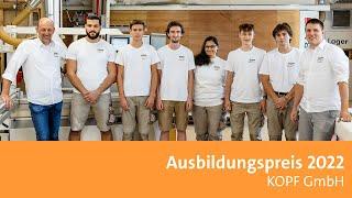 Ausbildungspreis 2022: KOPF GmbH