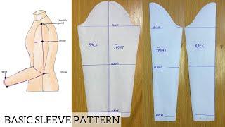 HOW TO draft a Basic Sleeve Pattern | Beginner Friendly