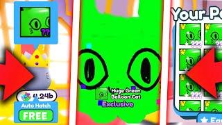 КАК ВЫБИТЬ GREEN HUGE BALLON CAT | БАГ НА БЕСКОНЕЧНОЕ ОТЬКРЫВАНИЕ ROYAL EGG В ПЕТ СИМУЛЯТОР ИКС