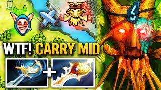 NEW CARRY MID - Dota 2 Treant Protector DIVINE Carry Ranked PRO Gameplay